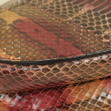 Christian Dior Multicolor Saddle Python Medium Bag