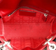 Christian Dior Cherry Red Lady Dior Mini Strap Bag
