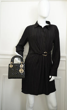 Christian Dior Black Lady Dior Mini Chain Bag