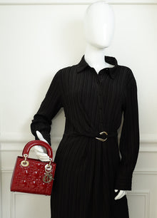 Christian Dior Cherry Red Lady Dior Mini Chain Bag