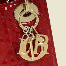 Christian Dior Cherry Red Lady Dior Mini Chain Bag