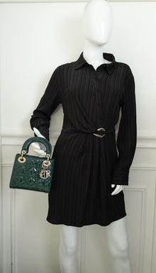 Christian Dior Emerald Green Lady Dior Mini Chain Bag