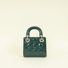 Christian Dior Emerald Green Lady Dior Mini Chain Bag