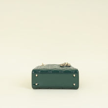 Christian Dior Emerald Green Lady Dior Mini Chain Bag