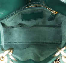 Christian Dior Emerald Green Lady Dior Mini Chain Bag