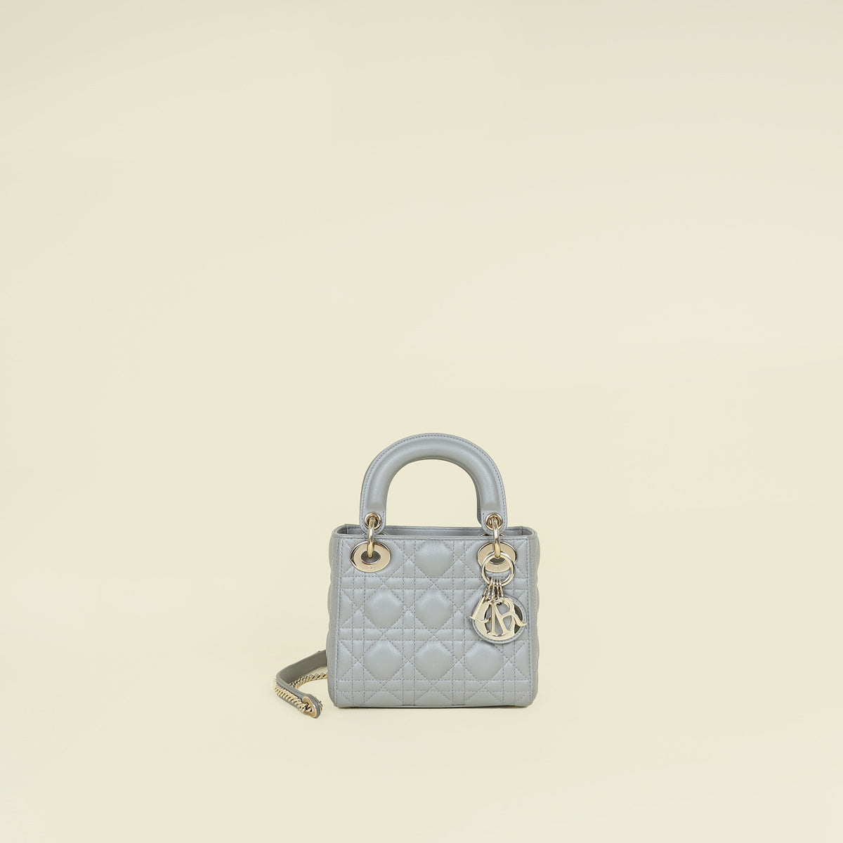 Christian Dior Pearly Gray Chain Mini Lady Dior Bag