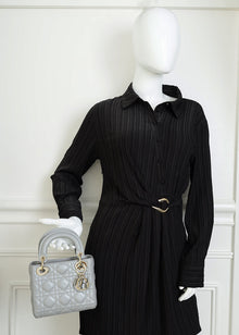 Christian Dior Pearly Gray Chain Mini Lady Dior Bag