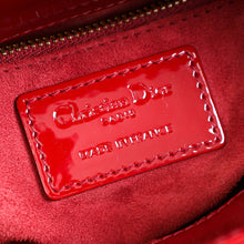 Christian Dior Cherry Red Chain Mini Lady Dior Bag
