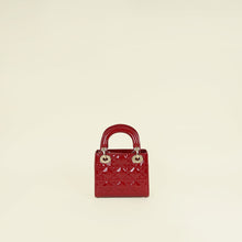 Christian Dior Cherry Red Chain Mini Lady Dior Bag