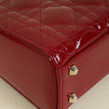 Christian Dior Cherry Red Chain Mini Lady Dior Bag