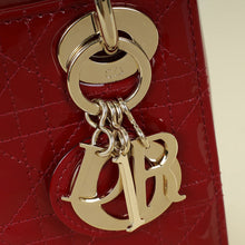 Christian Dior Cherry Red Chain Mini Lady Dior Bag