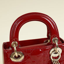 Christian Dior Cherry Red Chain Mini Lady Dior Bag