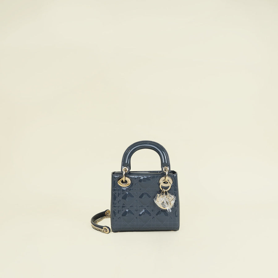 Christian Dior Bicolor Chain Mini Lady Dior Bag