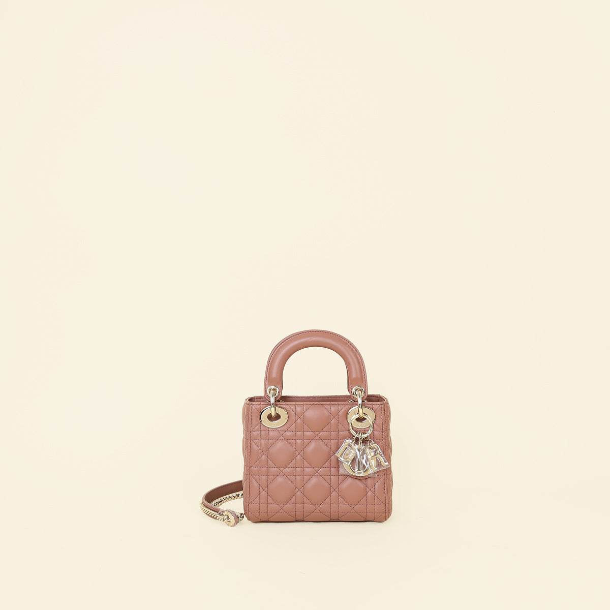 Christian Dior Light Old Rose Mini Chain Lady Dior Bag