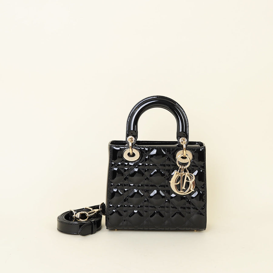 Christian Dior Black Lady Dior Small Bag