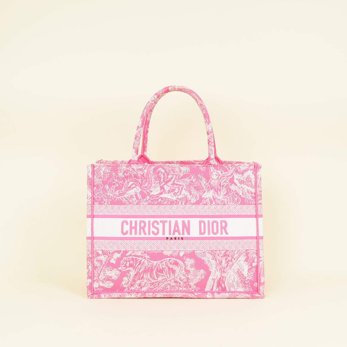 Christian Dior Bicolor Toile De Jouy Book Tote Medium Bag