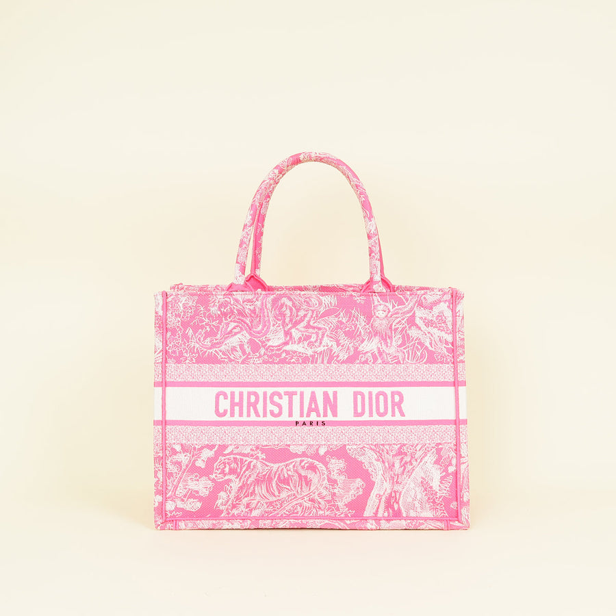 Christian Dior Bicolor Toile De Jouy Book Tote Medium Bag