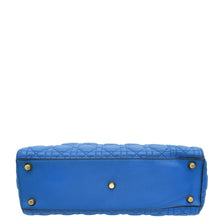 Christian Dior Royal Blue Cannage Supple Lady Dior Large Bag
