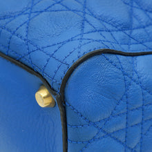 Christian Dior Royal Blue Cannage Supple Lady Dior Large Bag