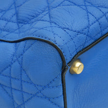 Christian Dior Royal Blue Cannage Supple Lady Dior Large Bag