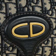 Christian Dior Navy Blue Oblique Fold Over Clutch