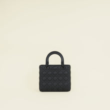 Christian Dior Black Ultramatte Cannage Lady Dior Medium Bag