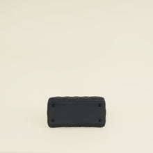 Christian Dior Black Ultramatte Cannage Lady Dior Medium Bag