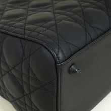 Christian Dior Black Ultramatte Cannage Lady Dior Medium Bag