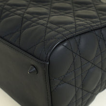 Christian Dior Black Ultramatte Cannage Lady Dior Medium Bag