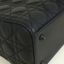 Christian Dior Black Ultramatte Cannage Lady Dior Medium Bag