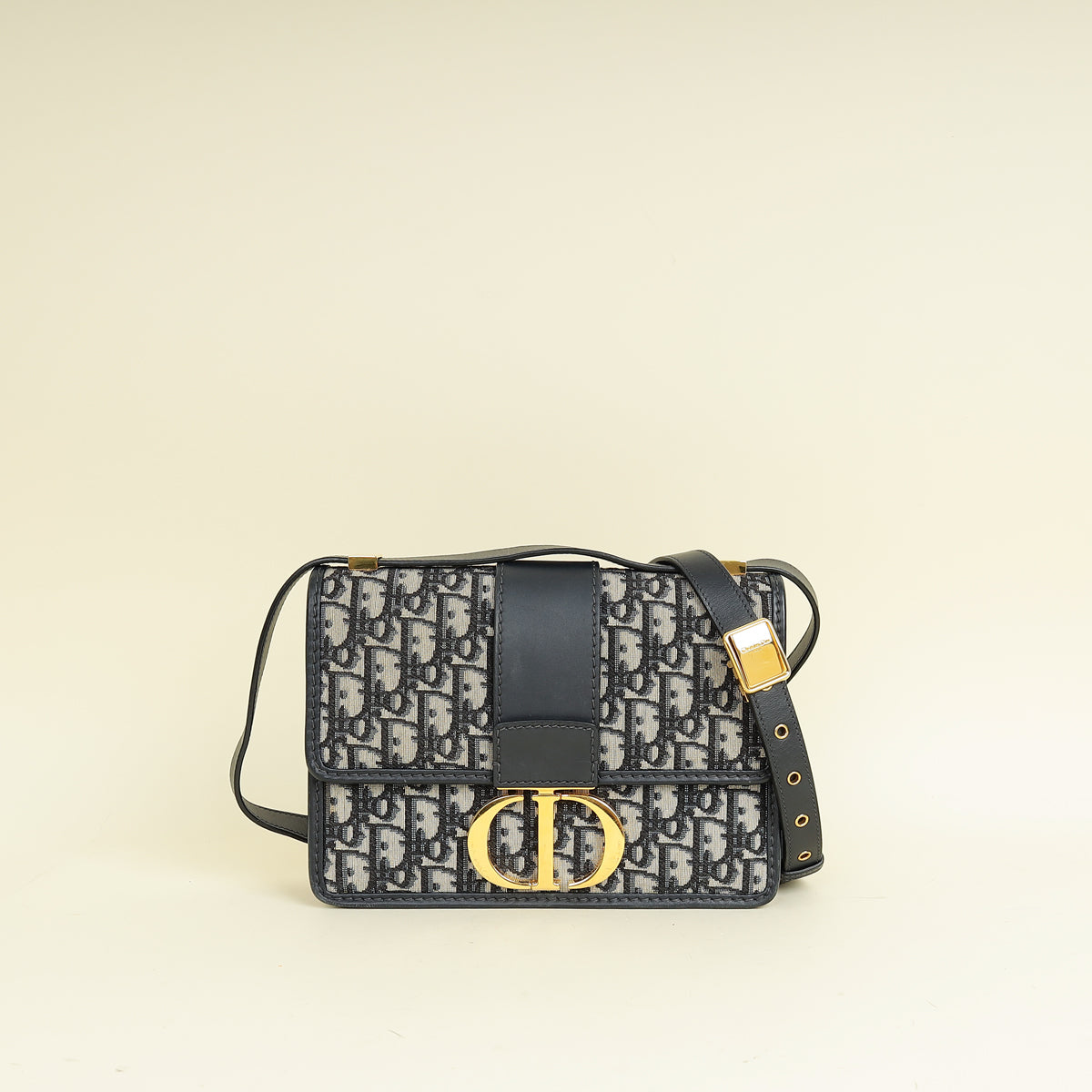 Christian Dior Blue Oblique 30 Montaigne Flap Shoulder Bag