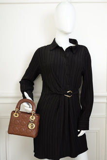 Christian Dior Brown Mini Lady Dior Bag
