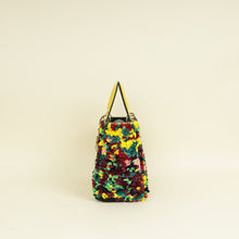 Christian Dior Yellow Multicolor L.E Shara Hughes Lady Dior Medium Bag