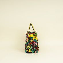 Christian Dior Yellow Multicolor L.E Shara Hughes Lady Dior Medium Bag