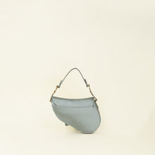 Christian Dior Grey Mini Saddle Satin Crystal Embellished Brooch Bag