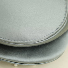 Christian Dior Grey Mini Saddle Satin Crystal Embellished Brooch Bag