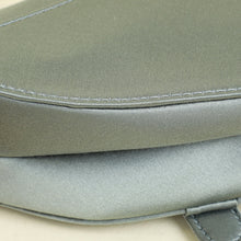 Christian Dior Grey Mini Saddle Satin Crystal Embellished Brooch Bag