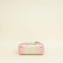 Christian Dior Bicolor Metallic Lady Dior Alligator Small Bag