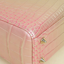 Christian Dior Bicolor Metallic Lady Dior Alligator Small Bag