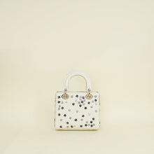 Christian Dior White Lady Dior Matte Alligator Flower Crystal Beads Small Bag