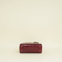 Christian Dior Burgundy Lady Dior Alligator Small Bag
