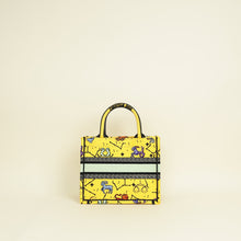 Christian Dior  Yellow Multicolor  Pixel Zodiac Embroidered Book Tote Small Bag