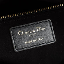 Christian Dior Bicolor Lady Dior Paris Print and Rhinestone Embroidery Medium Bag