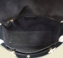 Christian Dior Bicolor Lady Dior Paris Print and Rhinestone Embroidery Medium Bag