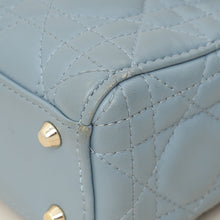 Christian Dior Blue Grey Lady Dior Mini Chain Bag