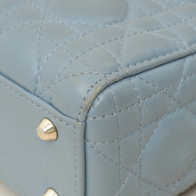 Christian Dior Blue Grey Lady Dior Mini Chain Bag
