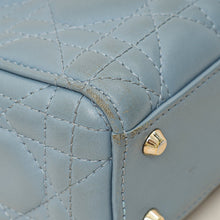 Christian Dior Blue Grey Lady Dior Mini Chain Bag