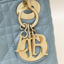 Christian Dior Blue Grey Lady Dior Mini Chain Bag