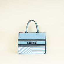 Christian Dior Bicolor Book Tote D-Jungle Pop Embroidery Medium Bag CATHRINE INITIAL