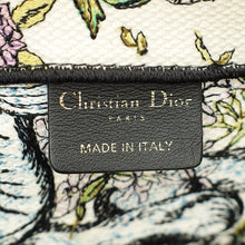 Christian Dior White Multicolor D-Constellation Embroidery Book Medium Tote Bag